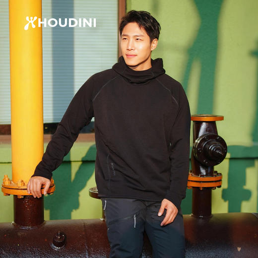 HOUDINI胡丁尼 Boxer魔术箱户外25秋新男套头运动连帽抓绒衣卫衣 830057 商品图9