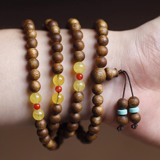 【青山特惠】7mm 108颗 绿棋楠【锦意】沉香手链 c18 商品图8