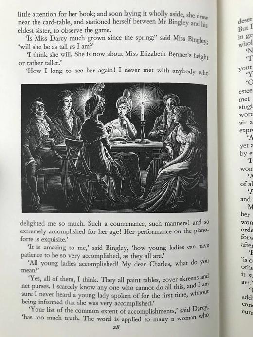 简·奥斯汀《傲慢与偏见》 配木版画插图 精装18开带书匣 商品图10