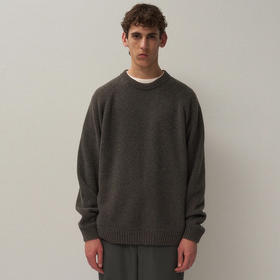ATON LAMBS WOOL CREWNECK SWEATER 男女中性羊羔毛圆领毛衣