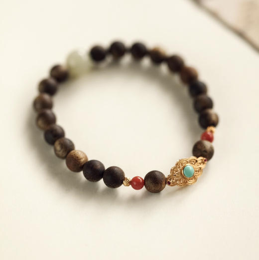 【青山特惠】7mm20颗 绿棋楠【音华】 沉香手链 c7 商品图5