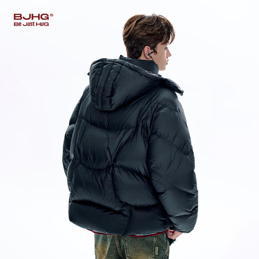 BJHG不计后果短款贴贴羽绒服男款冬季2025新款连帽90白鹅绒外套女 商品图3