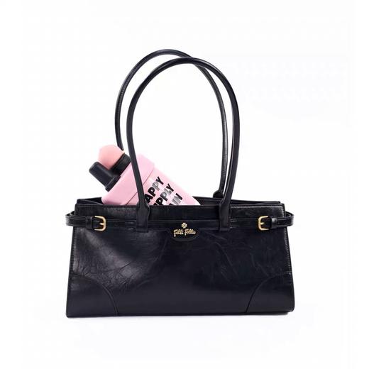 双十一活动【FolliFollie法棍包】抓皱皮纹材料 经典托特包型 通勤约会百搭 商品图2