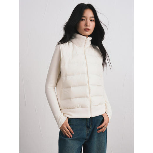 秋冬羽绒马甲鸭绒背心 休闲保暖摇粒绒马甲 百搭高端时尚外套 商品图4