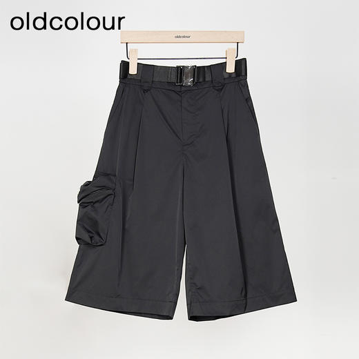 oldcolour欧珂春夏季简约日常通勤休闲宽松纯色中裤女O13072315 商品图0