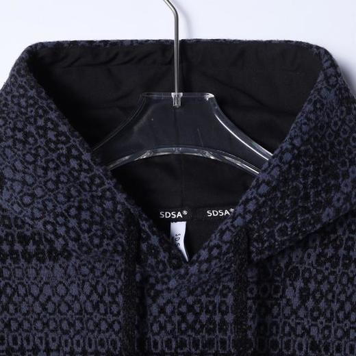 WY1286SDSA男士秋冬新款痞帅男装简约撞色格子提花抽绳连帽卫衣百搭宽松 商品图2