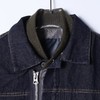 25102SDSA秋冬新款痞帅男装潮牌撞色拼接立领翻领拉链牛仔工装外套百搭 商品缩略图1