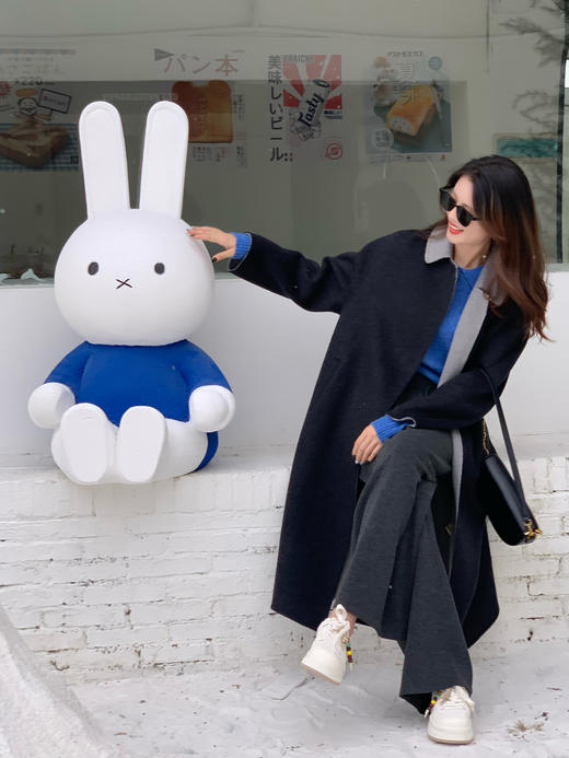 【百图lulu定制】【作家毛衣】翻领 珍宝扣 羊毛混纺 翻领 POLO毛衣 商品图9