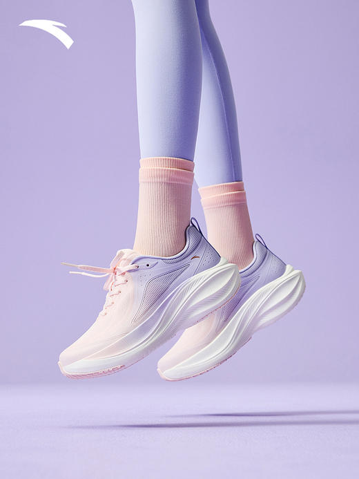 安踏叶子丨厚底减震轻质跑步鞋女渐变色休闲运动鞋122545535-5 商品图0