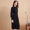EITIE爱特爱冬季新款100%绵羊毛时尚气质收腰显瘦长袖针织连衣裙7601307 商品缩略图3
