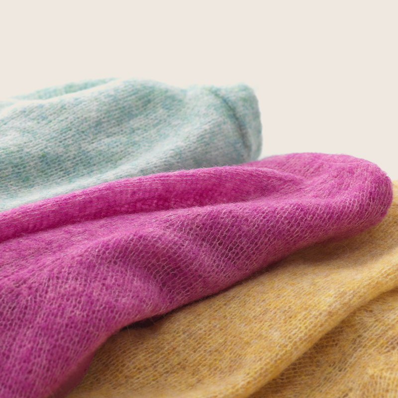 揽云衫 羊毛蚕丝纱拼接 超轻软玉桂嫣三色暖感四季开衫 山林曦照