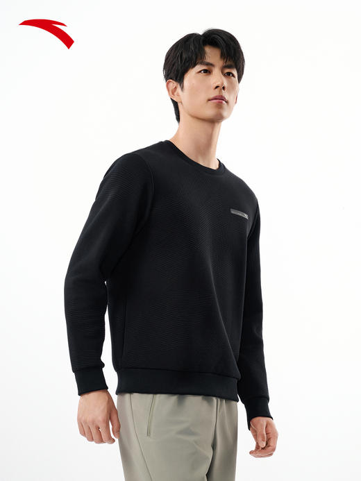 安踏套头运动卫衣男士简约休闲圆领套头衫上衣152547710-3 商品图0