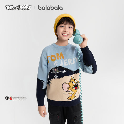 【猫和老鼠IP商场同款】巴拉巴拉童装男童毛衫儿童2025冬新款毛衣 商品图0