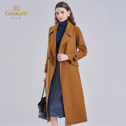 【羊绒】乔万尼羊毛羊绒大衣双面呢外套女秋冬收腰高级感ET4A933 商品图1