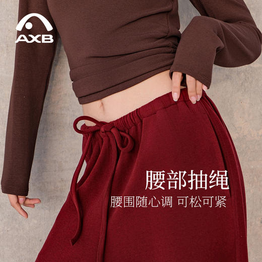 爱暇步瑜伽裤加绒阔腿裤直筒显瘦长裤2025冬新款休闲运动百搭简约 商品图4