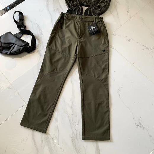 D110790长裤男款户外防雨直筒长裤运动裤子软壳加绒裤 商品图3