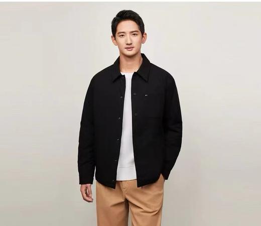 D110750秋冬男防水耐磨衬衫领无绗缝羽绒服外套 商品图2