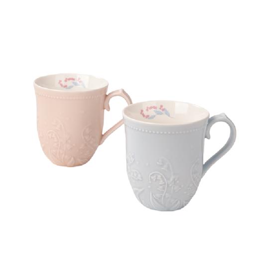 罗莱礼品-铃兰浮雕马克杯对杯礼盒 商品图4