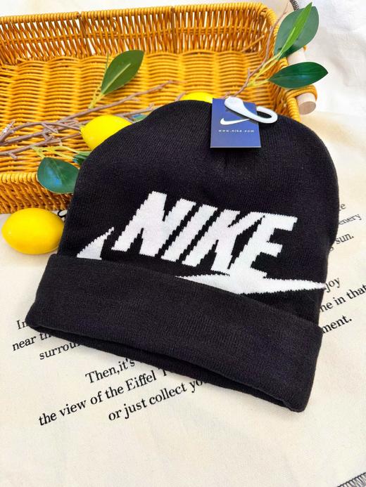 D110764保暖翻边针织帽大logo提花勾勾帽子 商品图6