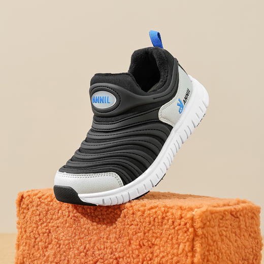 ANNIL/安奈儿童鞋男女童鞋子毛毛虫鞋秋冬季一脚蹬运动鞋HM5405612 商品图2