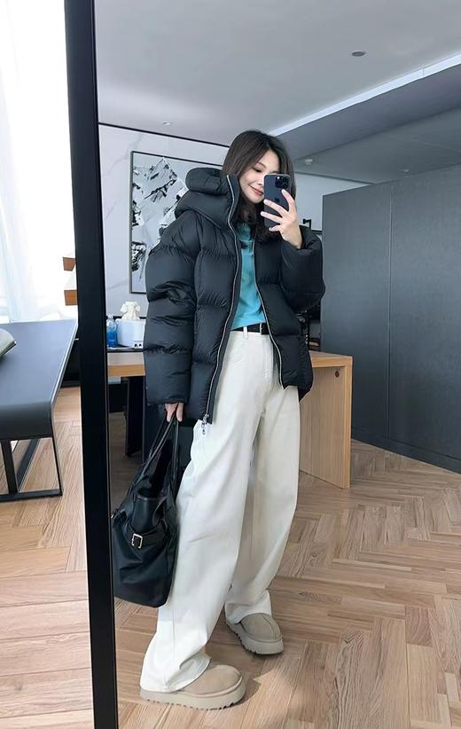 D110780时髦冬季加绒加厚阔腿牛仔裤高腰显瘦窄版直筒裤 商品图1