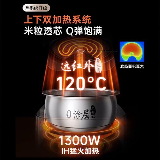 九阳3L升第3代0涂层不粘电饭煲316L不锈钢内胆远红外IH智能电饭锅 商品图5