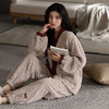 法黛琪冬季珊瑚绒女款开衫套装保暖睡衣 552214 商品缩略图1