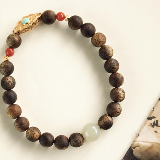 【青山特惠】7mm20颗 绿棋楠【音华】 沉香手链 c7 商品图3