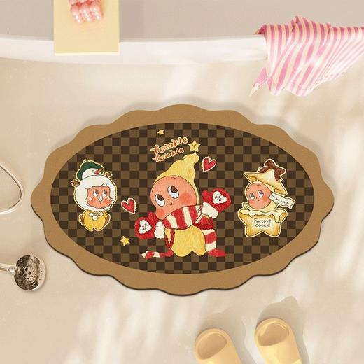 【浴室硅藻泥地垫】吸水防滑速干脚垫 星星人卡通卫生间入户门垫易打理 商品图13