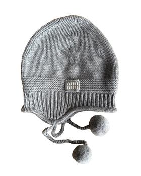 女款羊毛提花针织帽护耳帽hu017