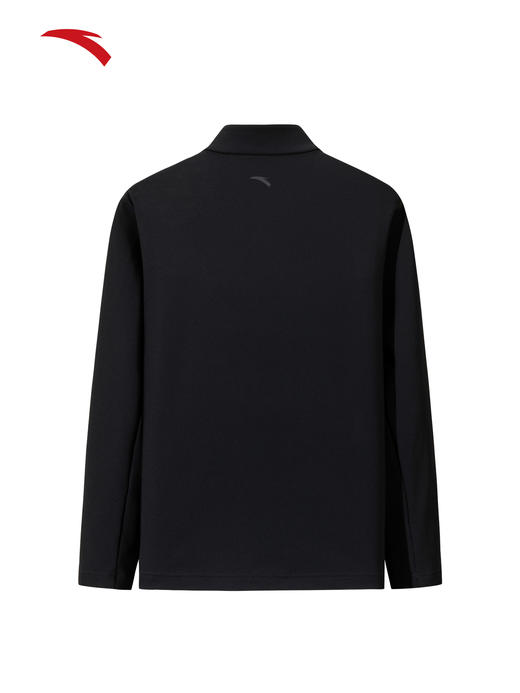 安踏针织立领运动外套男士黑色运动服上衣152541733-3 商品图1