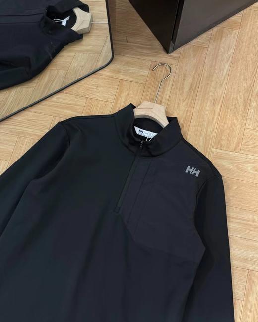 D110712男款运动舒适内里加绒保暖半拉链长袖T抓绒轻柔舒适半拉链套头衫 商品图7