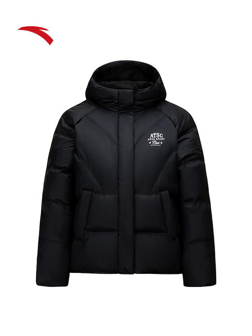 安踏【关晓彤同款】多彩羽绒服丨防泼水保暖外套女面包棉服162548903N 【防泼水】基础黑-3 商品图4