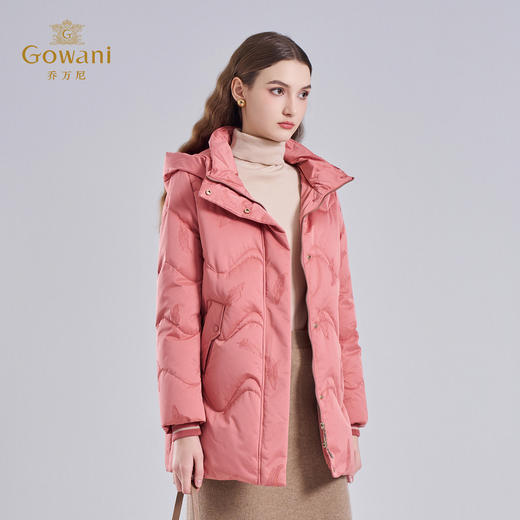 【鹅绒】乔万尼新品羽绒服轻盈保暖连帽减龄羽绒服ET4T006 商品图2