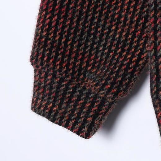 WY1274SDSA秋冬新款痞帅男装简约韩版撞色竖纹抽绳连帽针织卫衣宽松百搭 商品图4