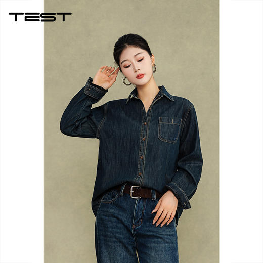 冬上新宽松显瘦长袖百搭休闲衬衣1254123 商品图0