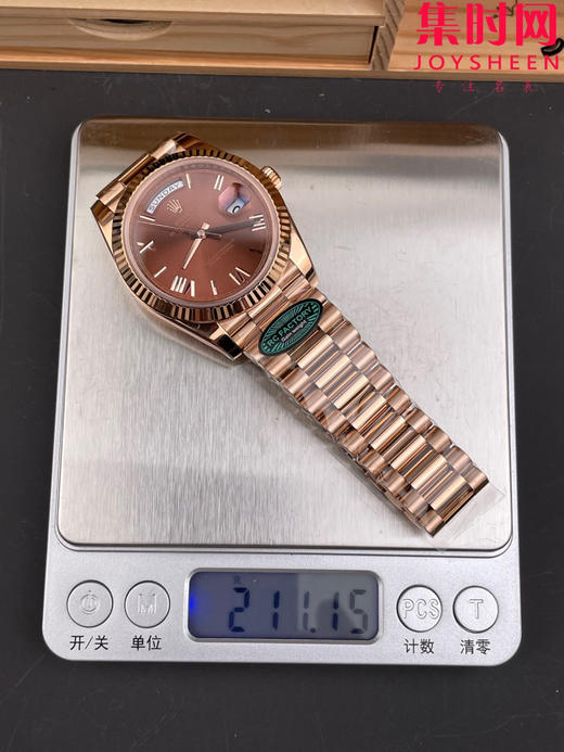 RC配重版 重量200克+ 玫瑰金咖啡盘DD 劳力士星期日历型系列 日志40mm 商品图9
