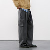 714street口袋褶裥阔腿裤男女2026新款春秋宽松慵懒风休闲裤子 商品缩略图1