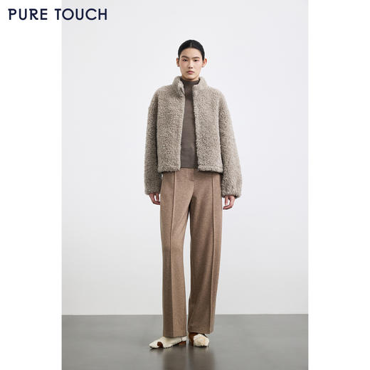 商场同款PURE TOUCH女装25秋冬新款羊毛混纺高腰直筒裤垂顺休闲裤 商品图3