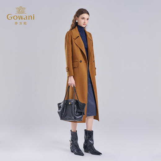 【羊绒】乔万尼羊毛羊绒大衣双面呢外套女秋冬收腰高级感ET4A933 商品图3