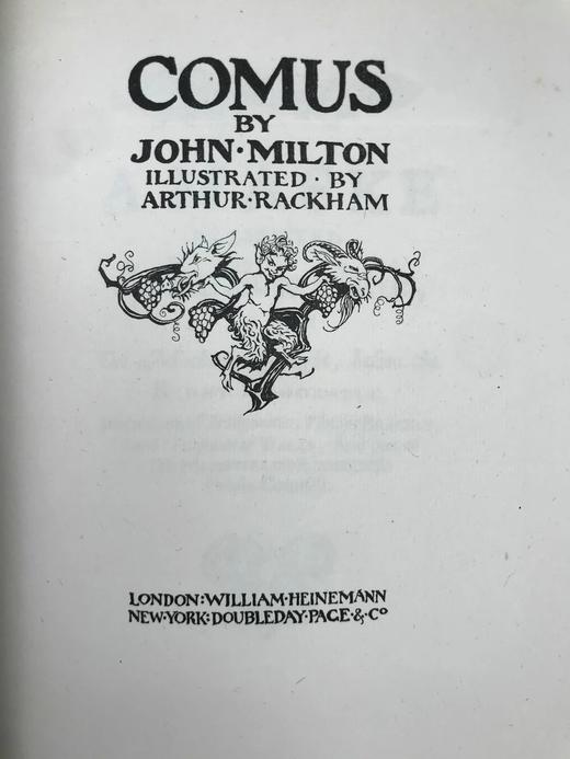 鬼才拉克姆签名本！弥尔顿《酒神之假面舞会》 24幅彩色手工贴图 精装大16开 商品图3