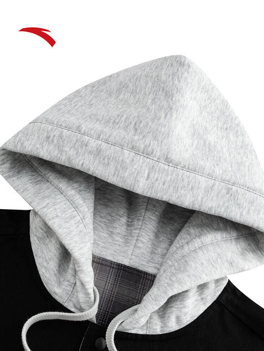 安踏滑板系列街头潮流休闲情侣同款格纹两面穿新款格纹外套172548602 YY892黑色色组-3 商品图1