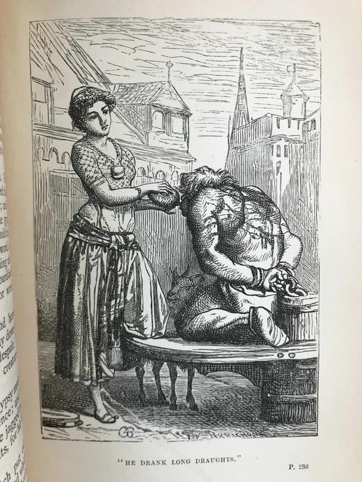 约20世纪早期 雨果《巴黎圣母院》 配多幅插图 漆布精装32开 商品图6