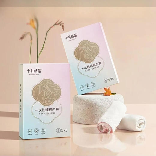 十月结晶 一次性纯棉内裤女 孕妇 产妇 出差坐月子旅行 独立包装 5条/盒 【多尺寸可选】 商品图0