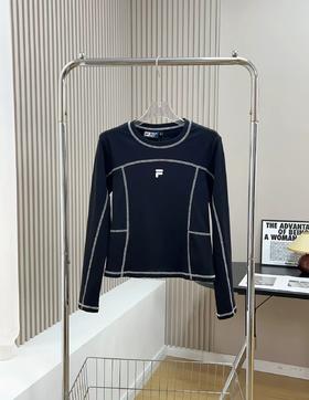 D110710女子针织长袖衫25秋冬新款修身加绒内搭潮流长T女