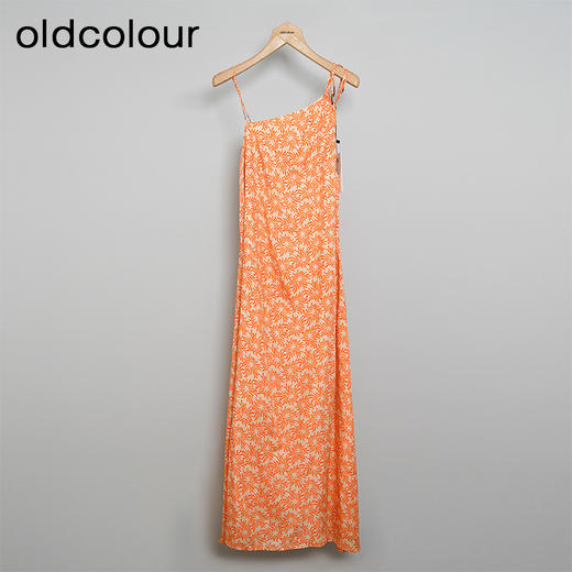 oldcolour欧珂夏季简约休闲时尚度假风无袖印花连衣裙女O22104252 商品图0