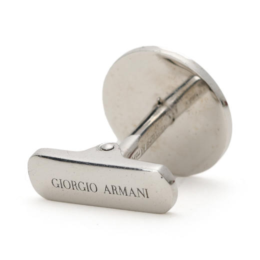 8055187069489 GIORGIO ARMANI 【100%银】男式简约时尚大方圆形西服正装配饰袖扣 商品图2