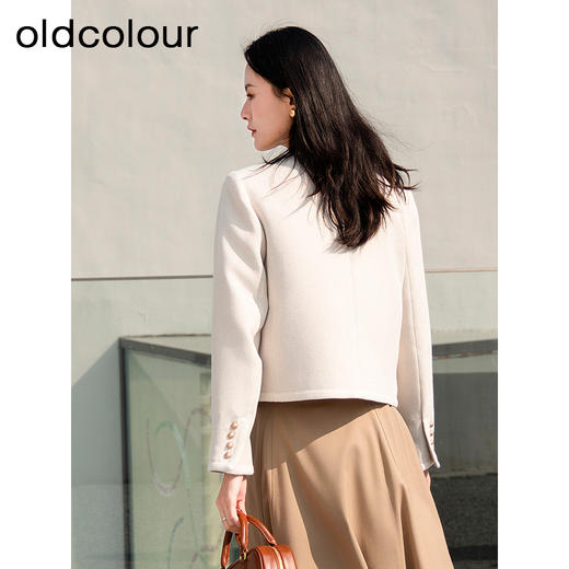 oldcolour春款气质通勤时尚简约百搭直筒宽松短外套女Q110422A1 商品图4
