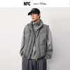 NPC潮牌大理石纹鸭绒羽绒马甲立领休闲保暖格雷系灰色NP58WT41 商品缩略图0