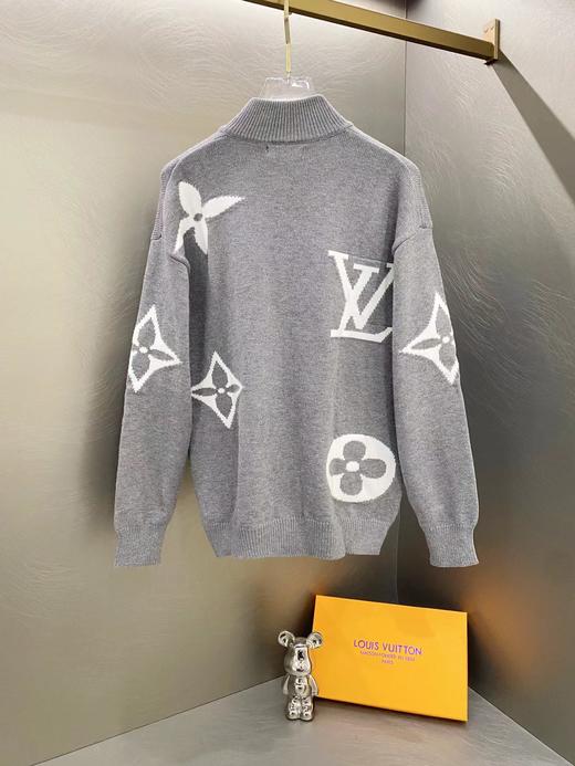 D110715拉链老花字母针织毛衣开衫外套男女同款 商品图1